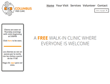 Tablet Screenshot of columbusfreeclinic.com